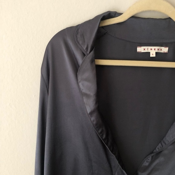 XiRena JULES JACKET MIDNIGHT Holiday Satin Blazer size Large - Picture 7 of 14